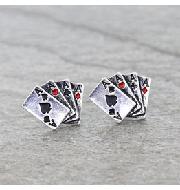 EARRING STUDS FOUR OF ACES