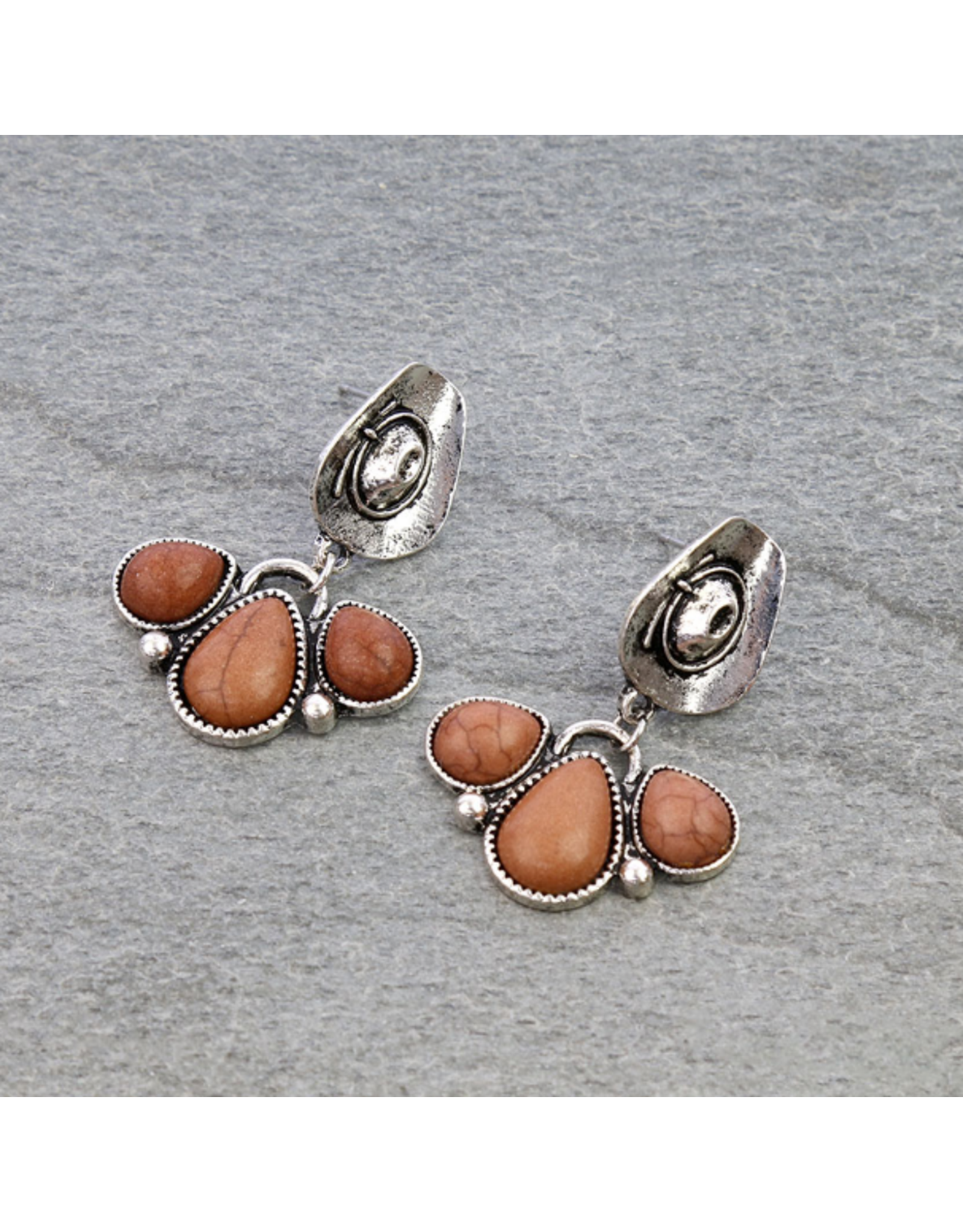 EARRING DANGLE  COWBOY HAT STUD