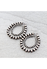 EARRING DANGLE TEARDROP NAVAJO PEARL STACK OF 2