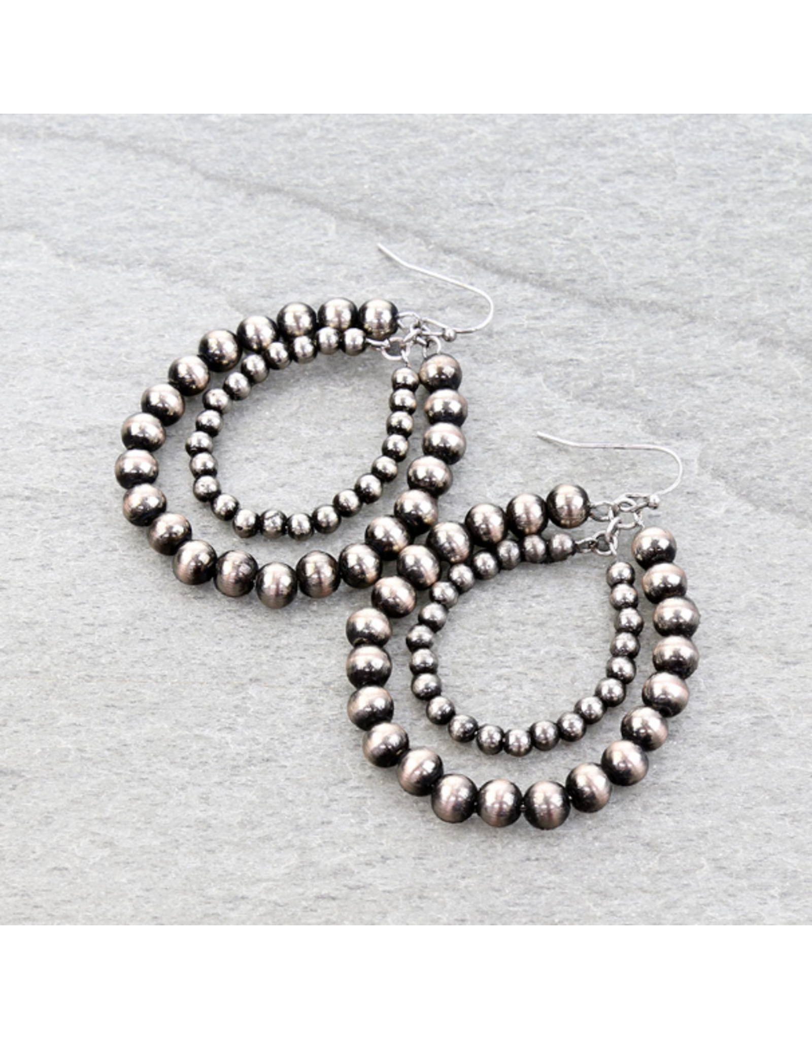 EARRING DANGLE TEARDROP NAVAJO PEARL STACK OF 2