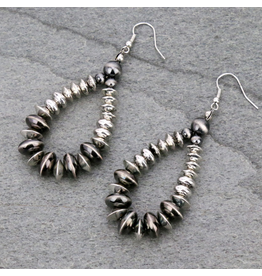 EARRING DANGLE NAVAJO PEARL GRADUATING SAUCER