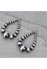 EARRING TEARDROP NAVAJO PEARL LARGE MIDDLE BEAD