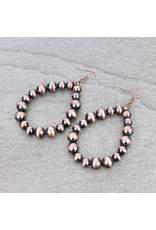 EARRING NAVAJO PEARL TEARDROP LARGE