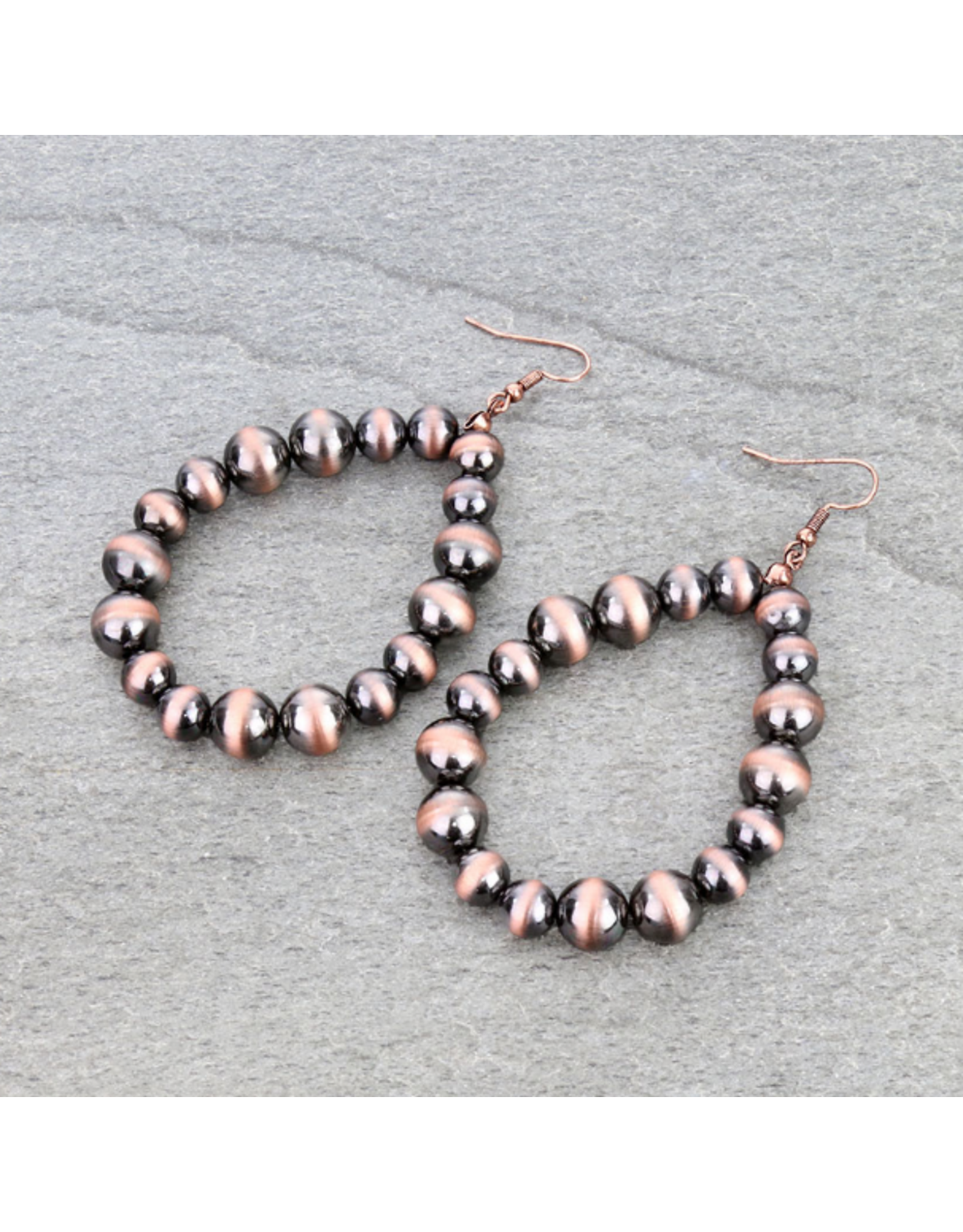 EARRING NAVAJO PEARL TEARDROP LARGE