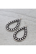 TEARDROP METAL BUBBLE DANGLE EARRING