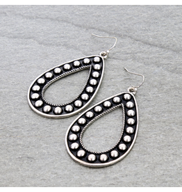TEARDROP METAL BUBBLE DANGLE EARRING
