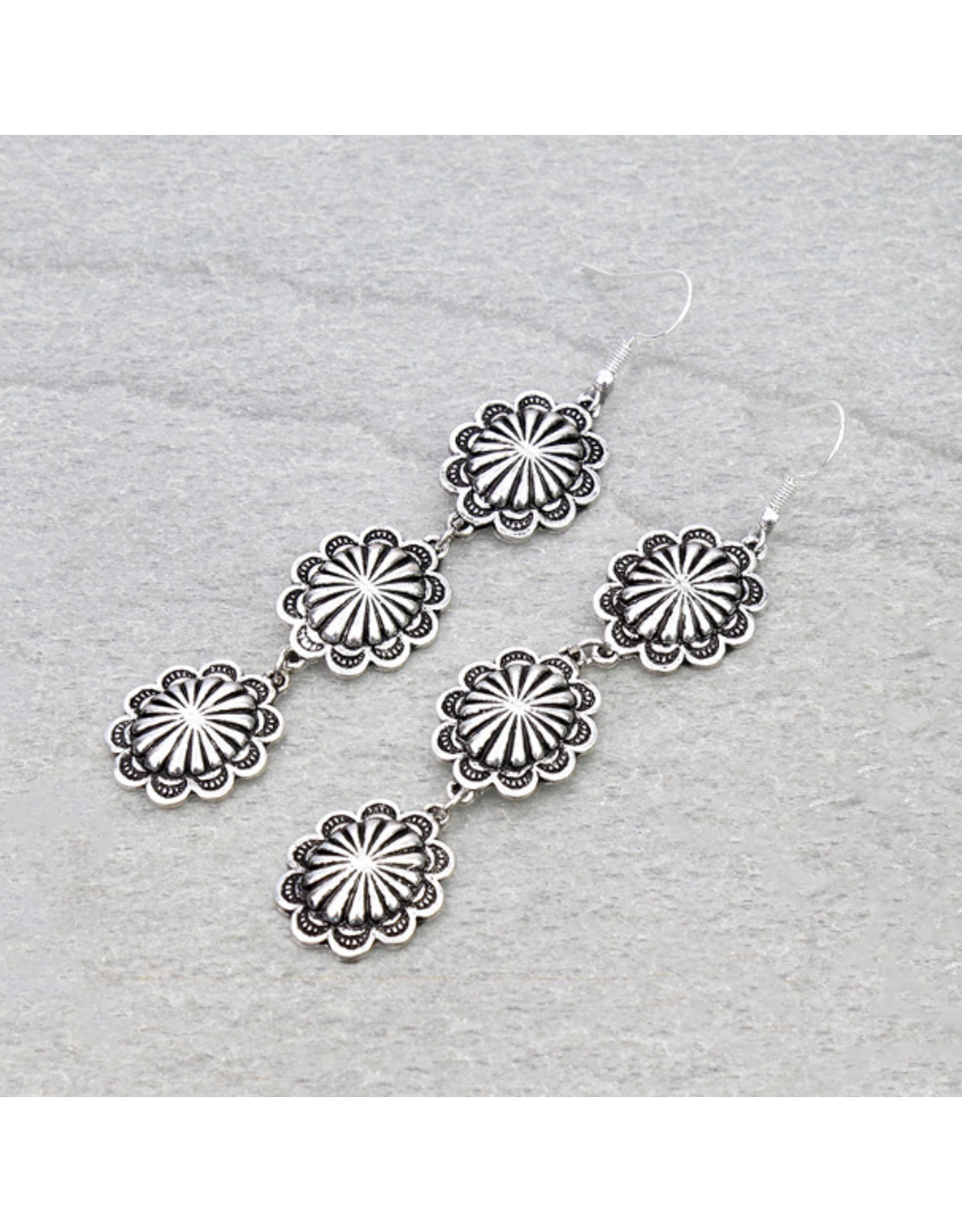 EARRING DROP DOWN DANGLE CONCHO