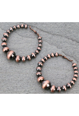 EARRING HOOP NAVAJO PEARL GRADUATED