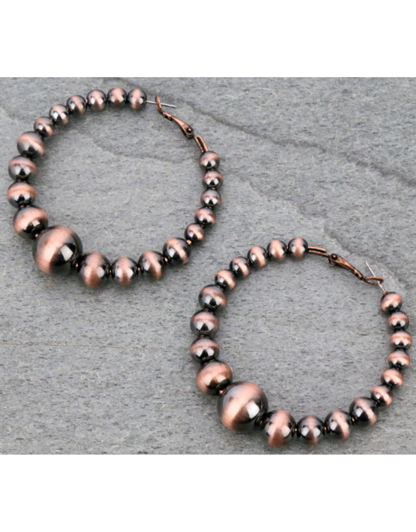 EARRING HOOP NAVAJO PEARL GRADUATED