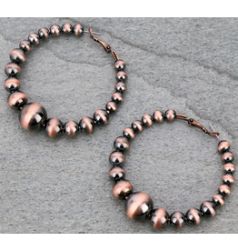 EARRING HOOP NAVAJO PEARL GRADUATED