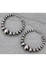 EARRING HOOP NAVAJO PEARL GRADUATED