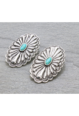 EARRING CLIP ONS CONCHO TURQUOISE