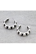 EARRING HOOP BUBBLE BALL SMALL