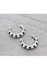 EARRING HOOP METAL BUBBLE BALL