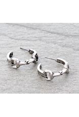EARRING HOOP HORSEBIT SILVER