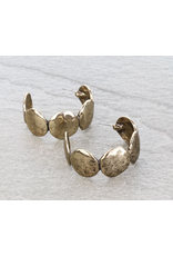 EARRING HOOP HAMMERED TXR SCULPTED