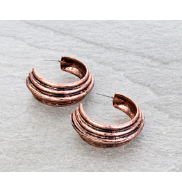EARRING MULTI LAYER CHUNKY HOOP