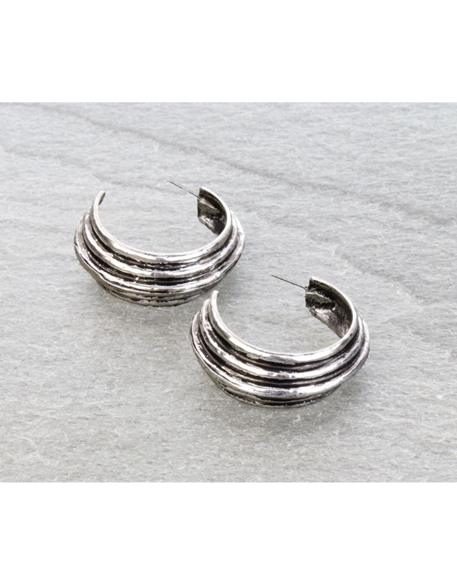 EARRING MULTI LAYER CHUNKY HOOP