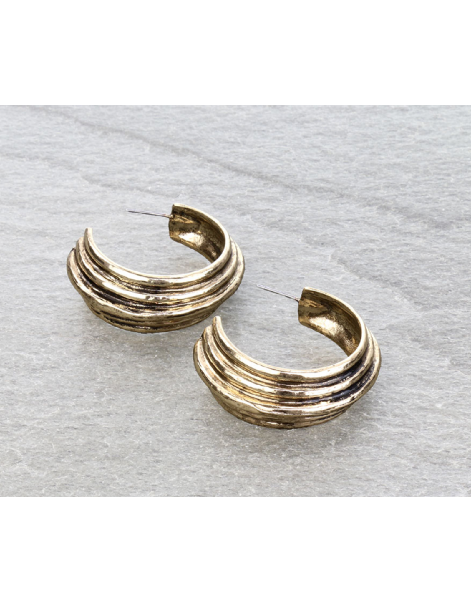 EARRING MULTI LAYER CHUNKY HOOP