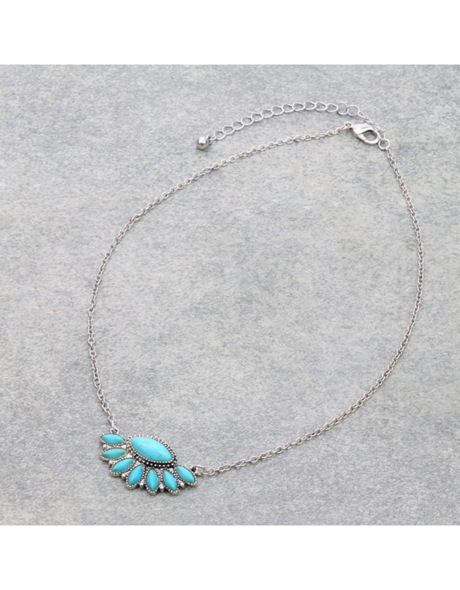 NECKLACE WESTERN GEOMETRIC STONE TURQUOISE