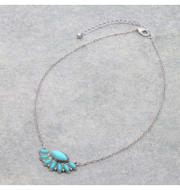 NECKLACE WESTERN GEOMETRIC STONE TURQUOISE