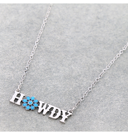 NECKLACE HOWDY TURQUOISE FLOWER "O"