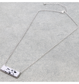 NECKLACE BAR STONE PENDENT