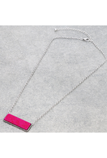 NECKLACE BAR STONE PENDENT