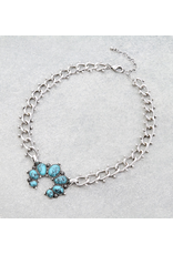 NECKLACE TURQUOISE SQUASH BLOSSOM  LINK
