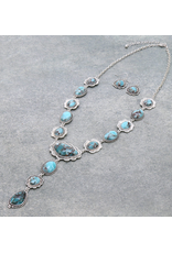 NECKLACE SET LARIAT TURQUOISE "Y"