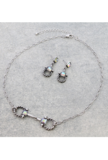 NECKLACE SET SILVER WESTERN ROPE TXR HORSEBIT