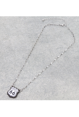 NECKLACE BLACK AND WHITE ROUTE 66