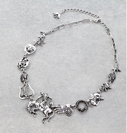 NECKLACE WESTERN HORSE RIDING THEME CHARM
