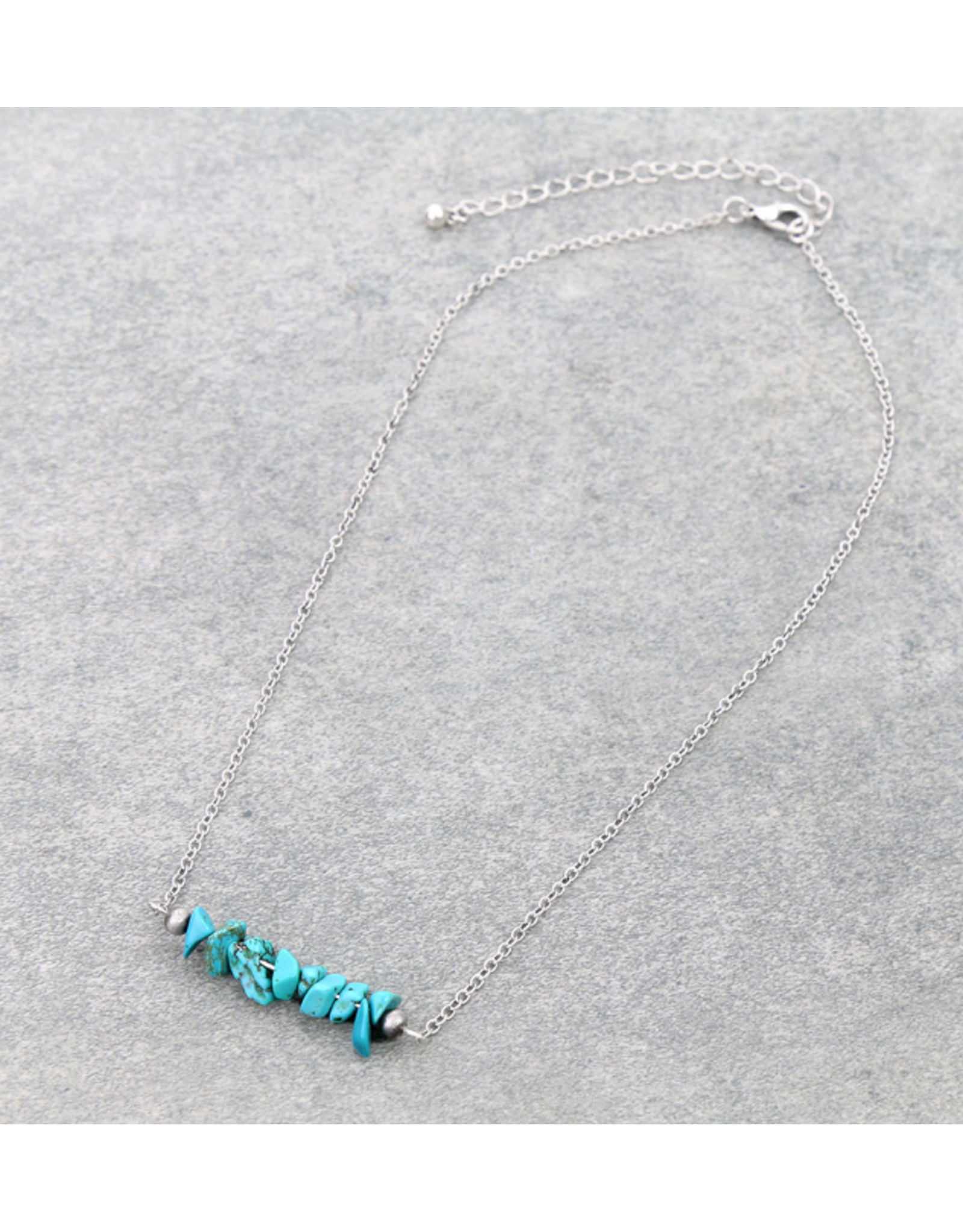 NECKLACE WESTERN TURQUOISE CHIP BAR