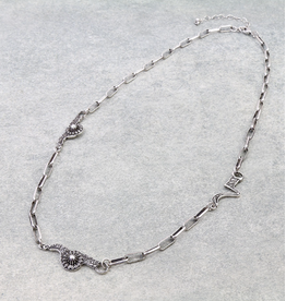 NECKLACE WESTERN PAPER CLIP CHAIN HORSE TACK