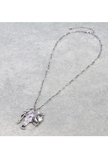 NECKLACE WESTERN SADDLE WITH ROPE PENDANT
