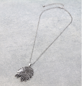NECKLACE WESTERN INDIAN HEAD PENDANT
