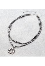 NECKLACE TWO ROW WESTERN CONCHO
