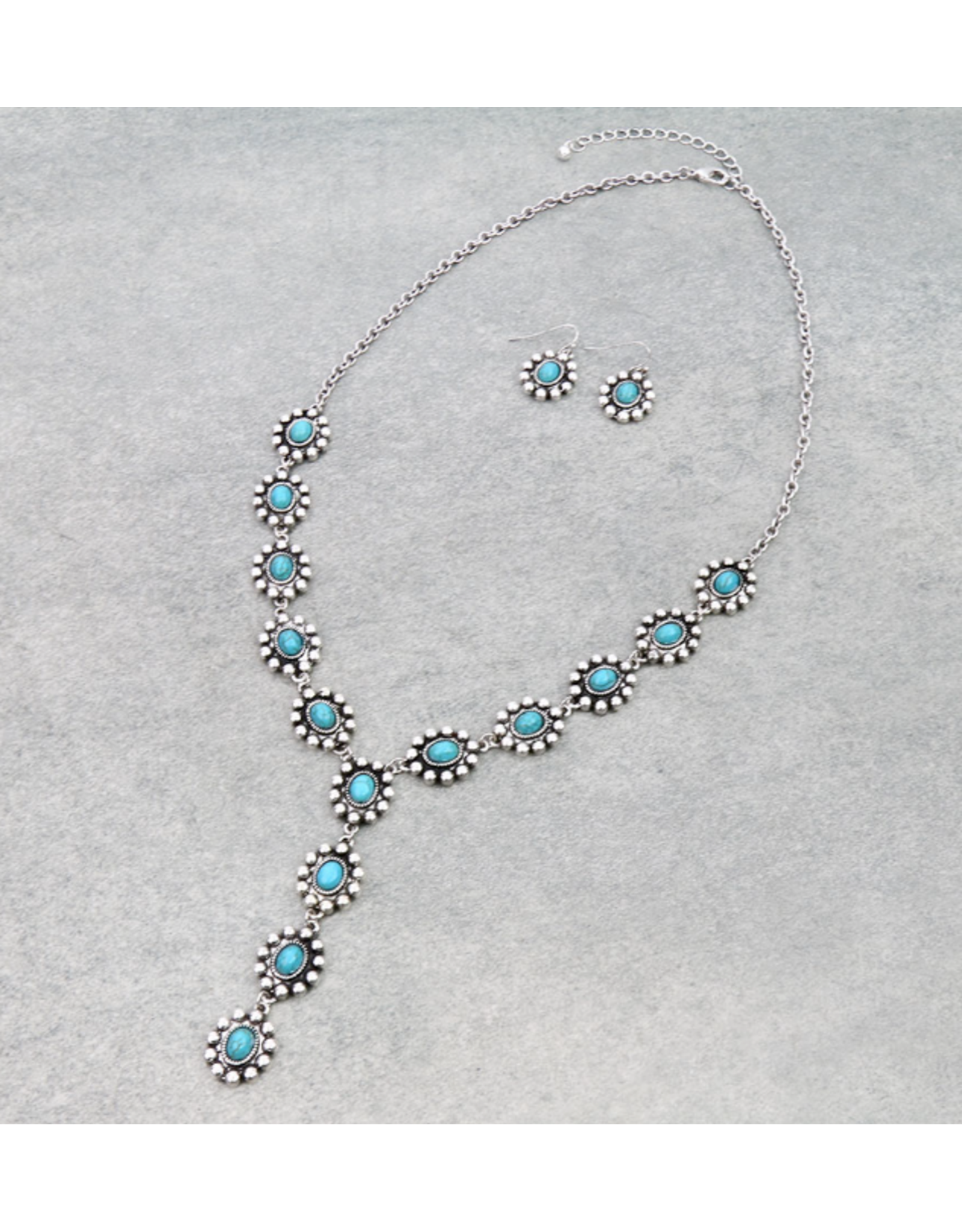 NECKLACE SET LARIAT "Y" CONCHOS