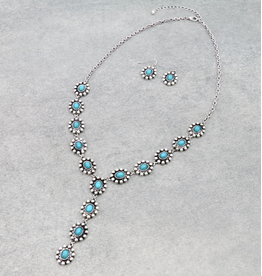NECKLACE SET LARIAT "Y" CONCHOS
