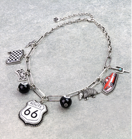 NECKLACE ROUTE 66 THEME CHARM