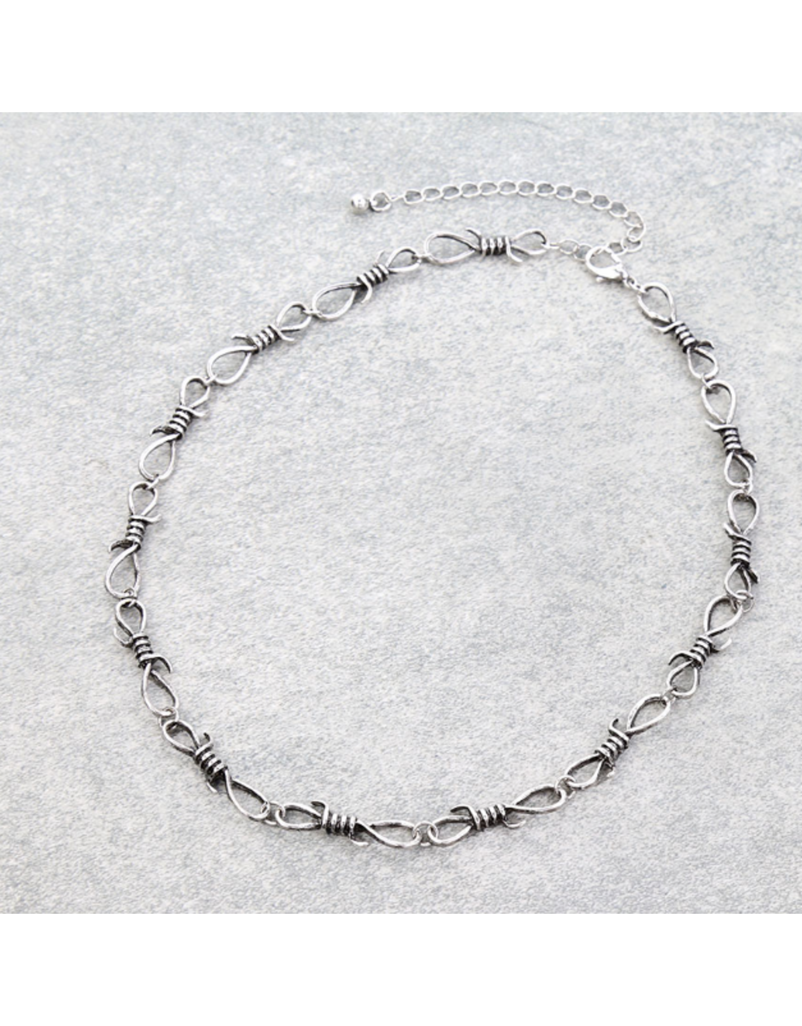 NECKLACE WESTERN BARBED WIRE CHAIN
