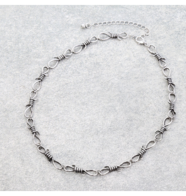 NECKLACE WESTERN BARBED WIRE CHAIN