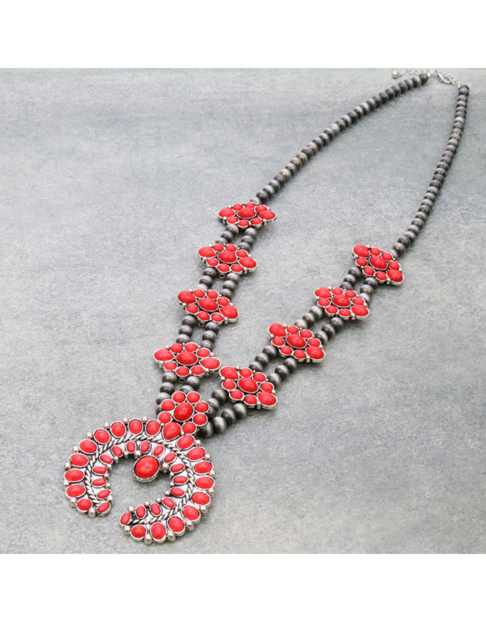 NECKLACE NAVAJO PEARL SQUASH BLOSSOM