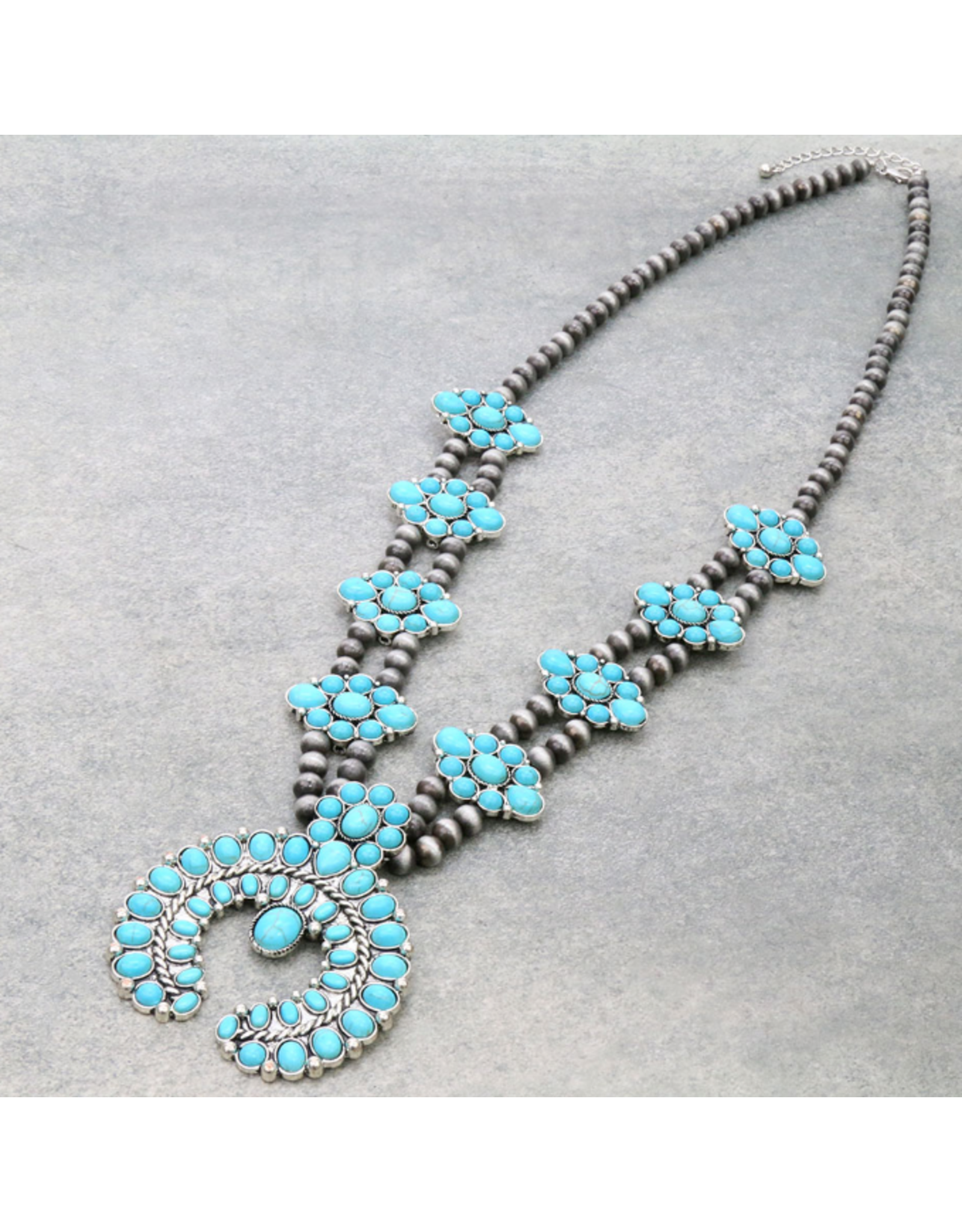 NECKLACE NAVAJO PEARL SQUASH BLOSSOM