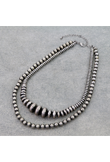 NECKLACE NAVAJO PEARL STACK OF 2 SAUCER PEARLS