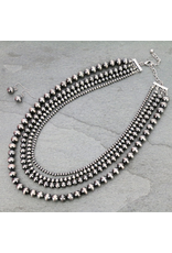 NECKLACE SET LAYER OF 4 NAVAJO PEARLS SMALL TO LARGE