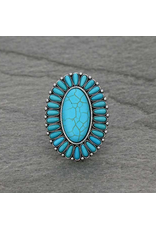 RING CUFF TURQUOISE CONCHO LARGE