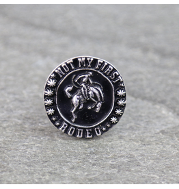 RING CUFF BLACK CIRCLE "NOT MY FIRST RODEO"