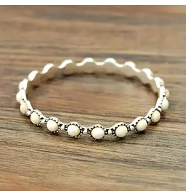 BRACELET BANGLE  WESTERN SMALL WHITE CIRCLE STONES